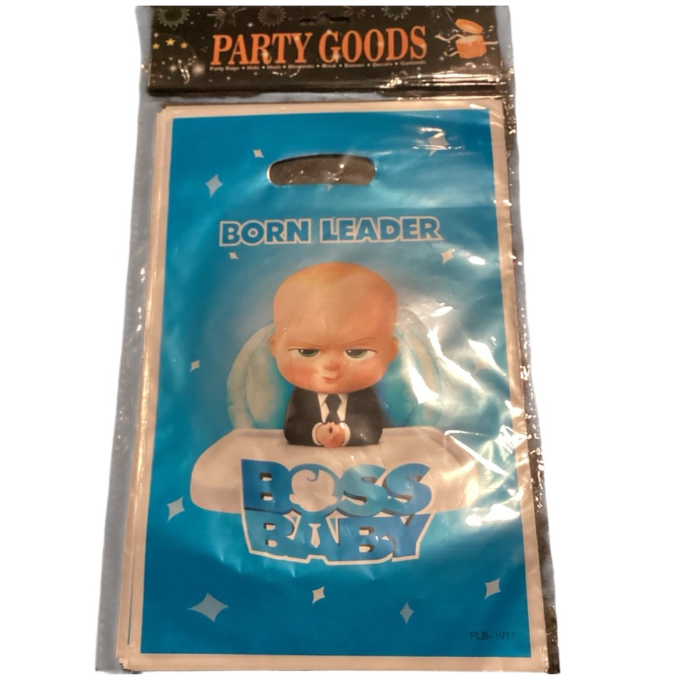 New 10 ct Boss Baby Party Gift bags